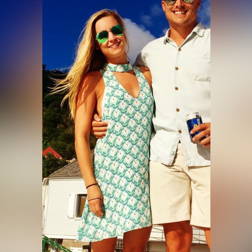 Patterned mini dress